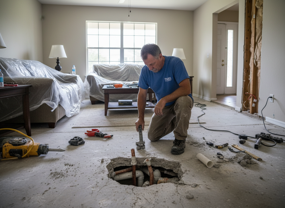 Emergency Slab Leak Repair in Greenacres, FL